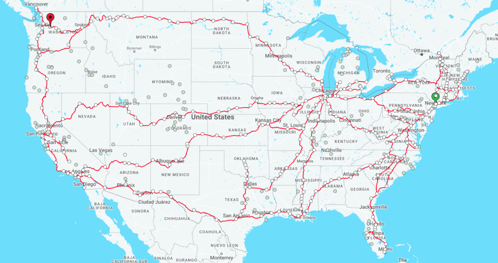 USA Amtrak Routes